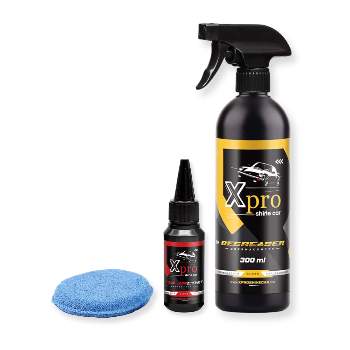 Xpro Vernik Kaplama Seti 100 ml — Clear Coat, yüzey temizleme alkolü ve uygulama pedi