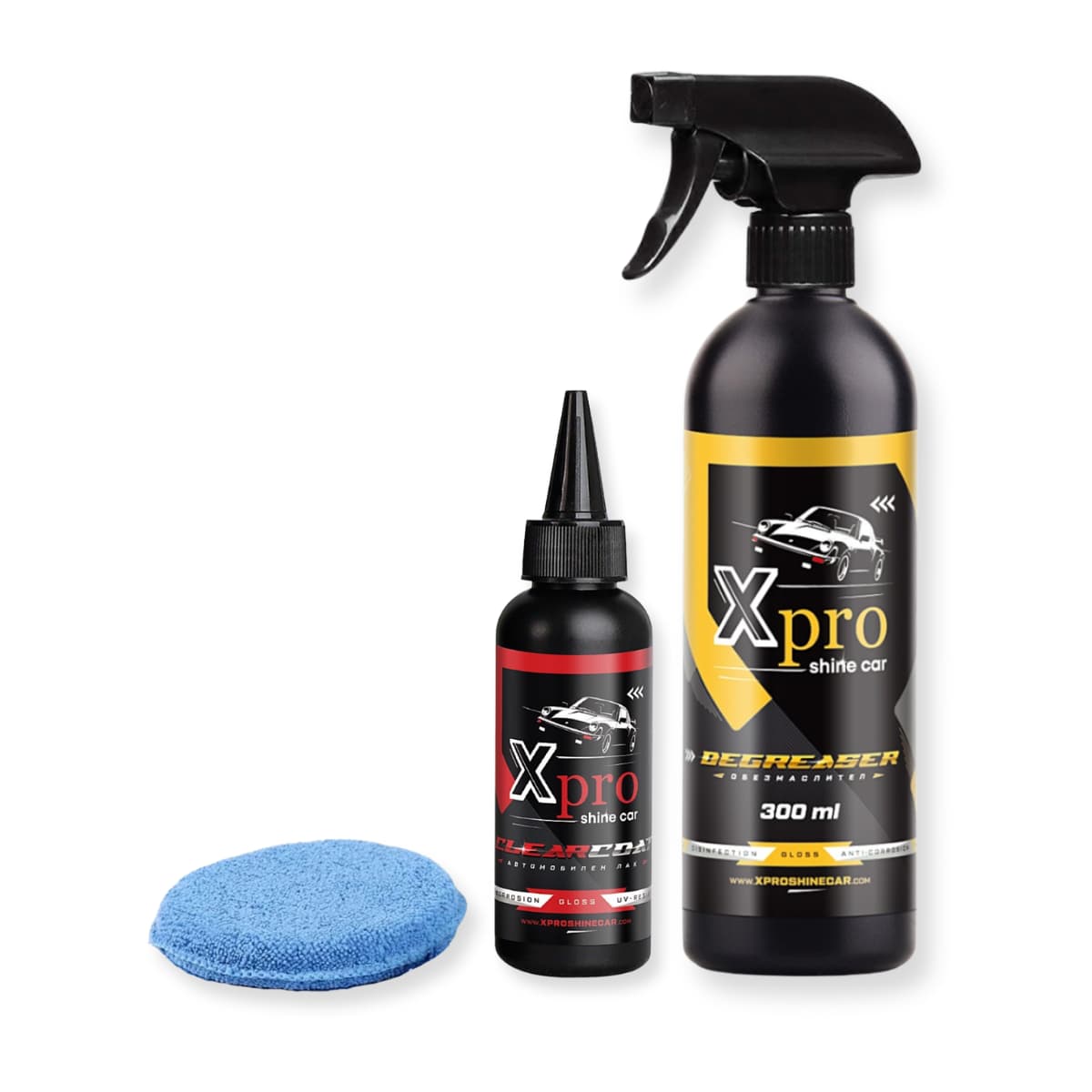 Xpro Vernik Kaplama Seti 200 ml — Clear Coat, yüzey temizleme alkolü ve uygulama pedi