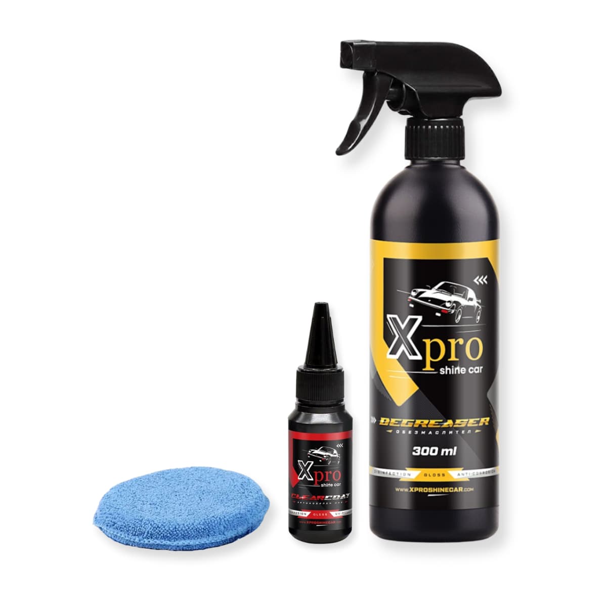 Xpro Vernik Kaplama Seti 50 ml — Clear Coat, yüzey temizleme alkolü ve uygulama pedi